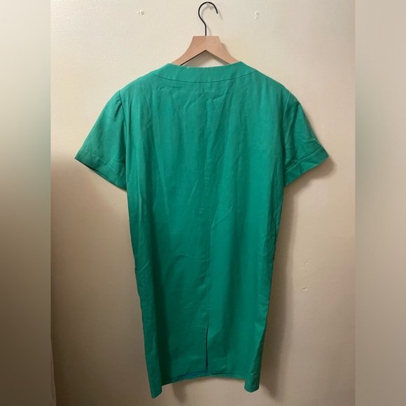 David Warren pretty size 8 lined green dress - Picture 2 of 3